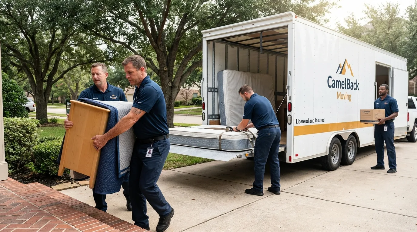 Crew loading residential truck for cross-state move from Willingboro, NJ
