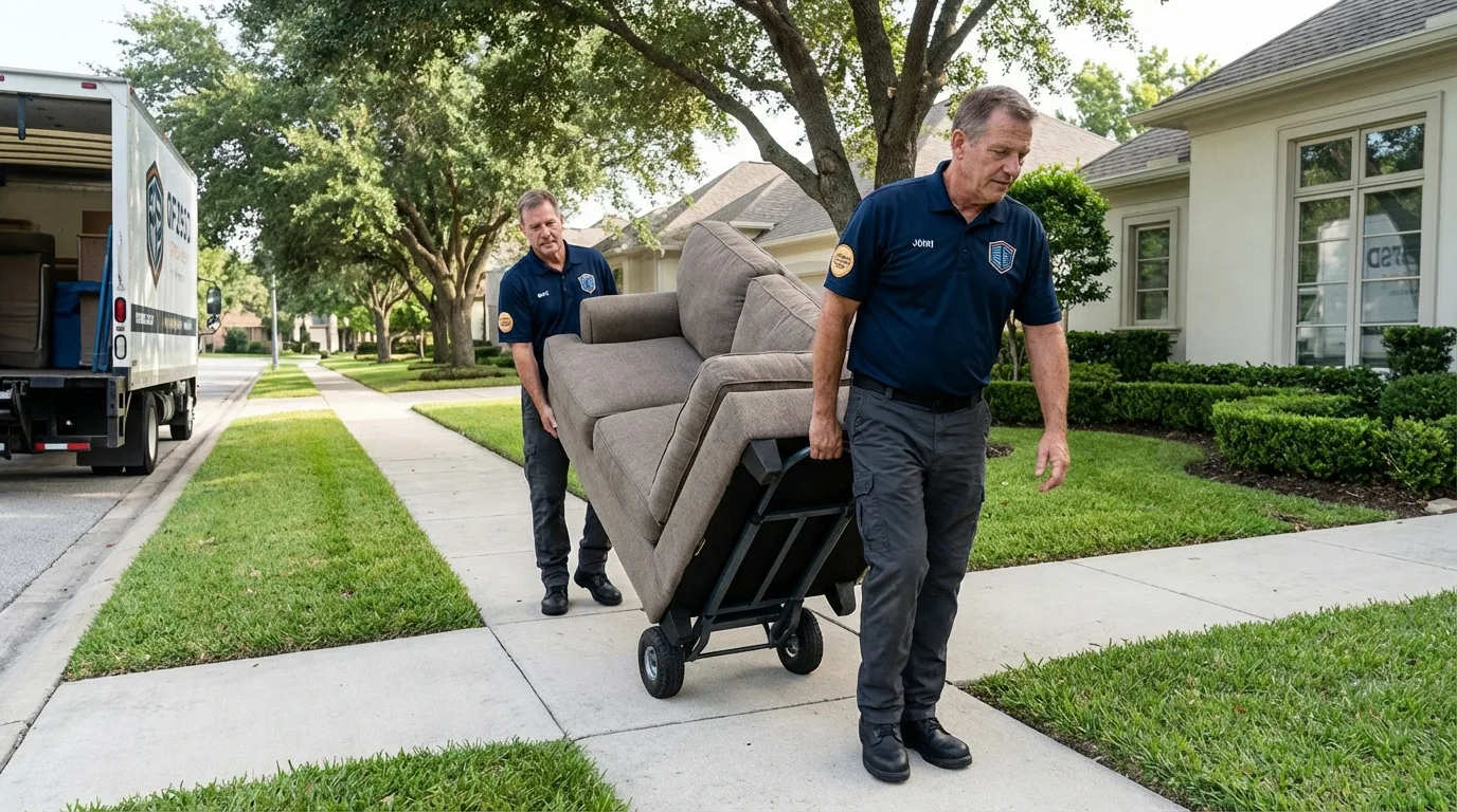 Local residential moving crew loading furniture in Willingboro, NJ