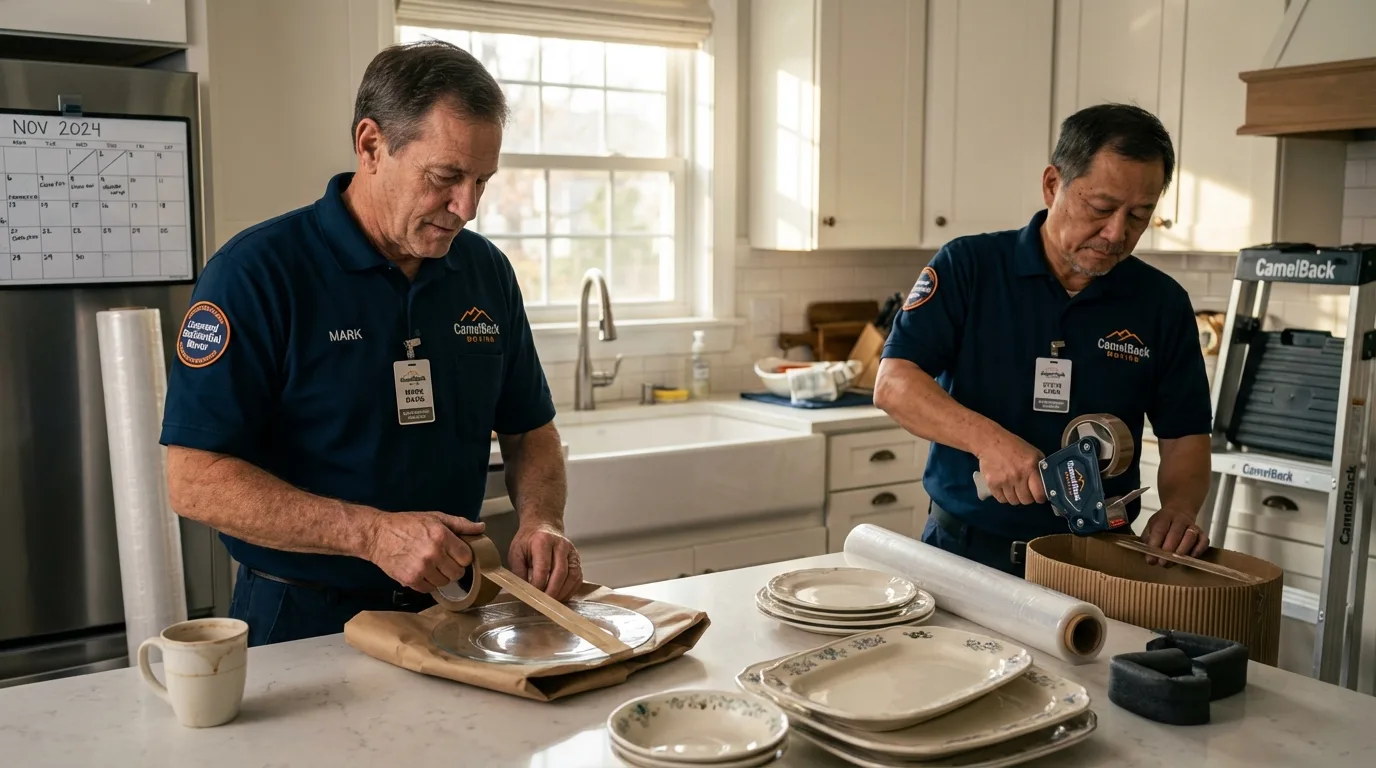Professional crew packing kitchen dishware in Willingboro, NJ
